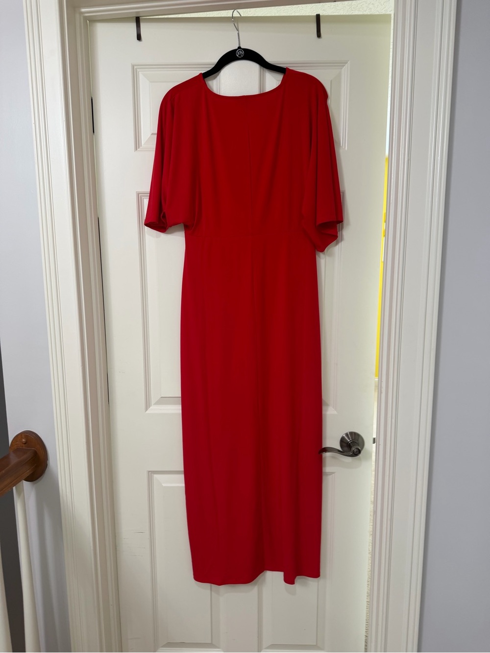 VENUS Red Maxi Dress with Dolman Sleeves
